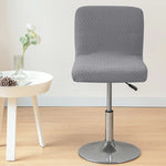 housse chaise haute tissu géométrique gris moderne pied rotatif elastic band