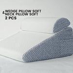 coussin cervical mousse mémoire forme coussin coin texturé polyester blanc gris contemporain
