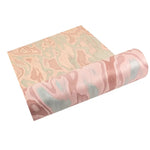 tissu abstrait rose bleu clair moderne ondulé decoration murale artisanale project