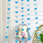 guirlande papillons papier multicolore 3d anniversaire mariage décoration fete modernes