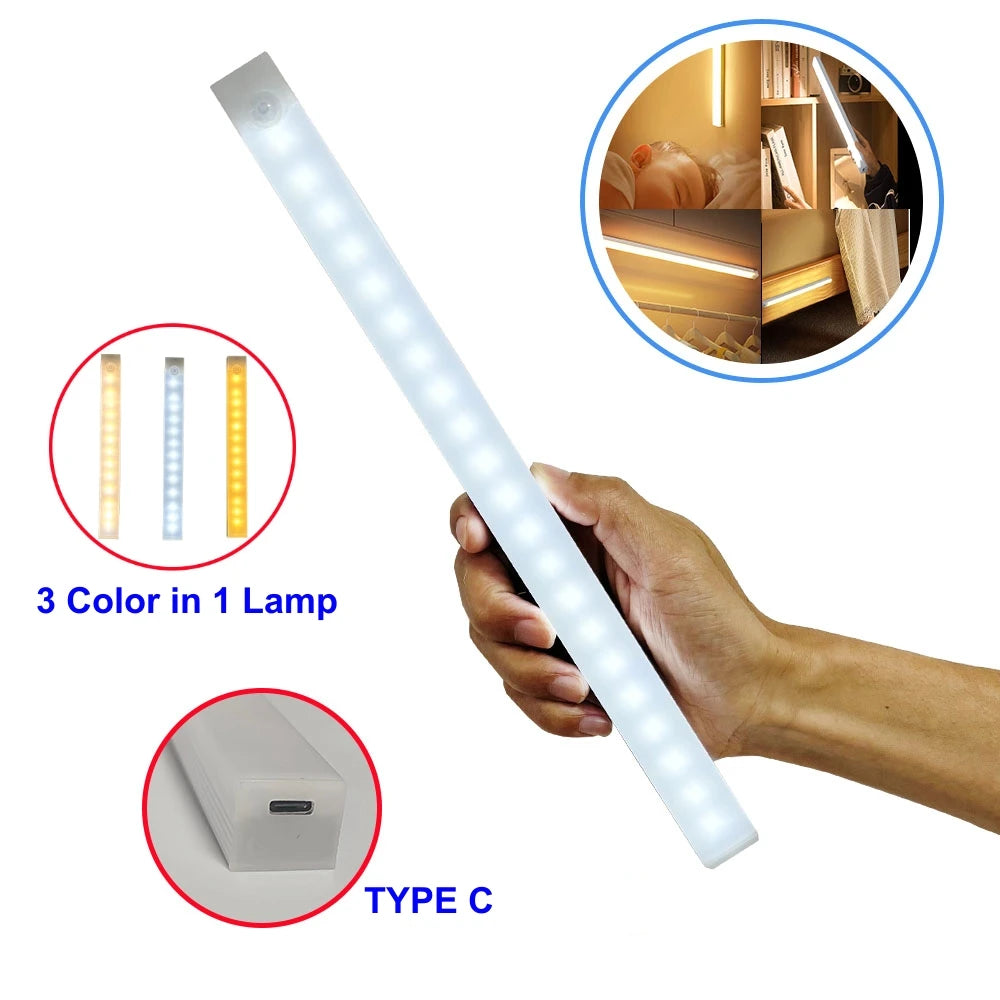 lampe led détecteur mouvement rechargeable 5v warm white cool white 10cm 30cm moderne abs
