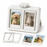 cadre photo rotatif blanc noir photos pouces interchangeables moderne pratique