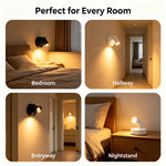 lampe murale spot magnétique rechargeable led noir moderne vis usb rechargement