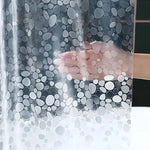 rideau douche transparent moderne grains taille 170cm 180cm aimants