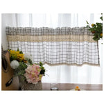 rideau lin blanc noir beige carreaux dentelle moderne rustique cuisine fenêtre