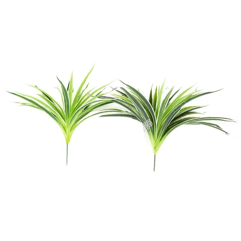 plante artificielle vert clair moderne feuilles rayées pot terre cuiteintérieur décoration naturellebranches mousse verte