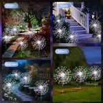 éclairage solaire moderne multicolore étoiles lumineuses extérieur autonomes bouton poussoir fixations piquets LED vacances
