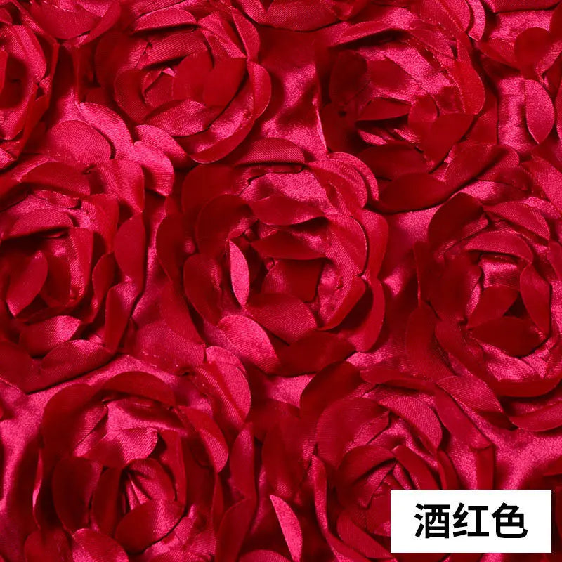tapis mariage satin roses relief texturé violet rouge vert élégant antidérapant 50cm 130cm