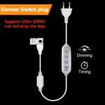 alimentation led cob 220v prise eu interrupteur on off dimmable moderne adhésif blanc