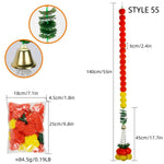 guirlande artificielle jaune rouge vert boules couleur petites feuilles cloches dorées décoration fête mariage