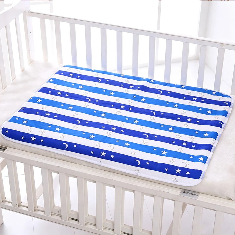 drap berceau imperméable coton reutilisable rayures ours lapins animaux coeurs clips