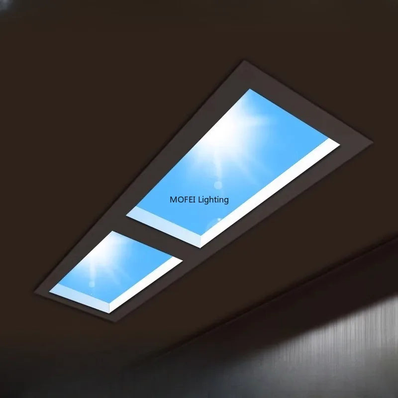 lampe moderne effet nuages bleus éclairage cuisine décoration maison intelligente bluetooth