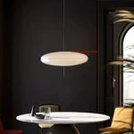 suspension lumineuse moderne minimaliste noir blanc câble rond plat mat