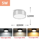 Lampe led downlight 3w 5w 10w 15w 25w blanc noir moderne minimaliste montage
