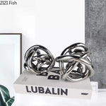 boule décorative moderne argent or bleu vert marron ronds entrelacés opacité maison salon