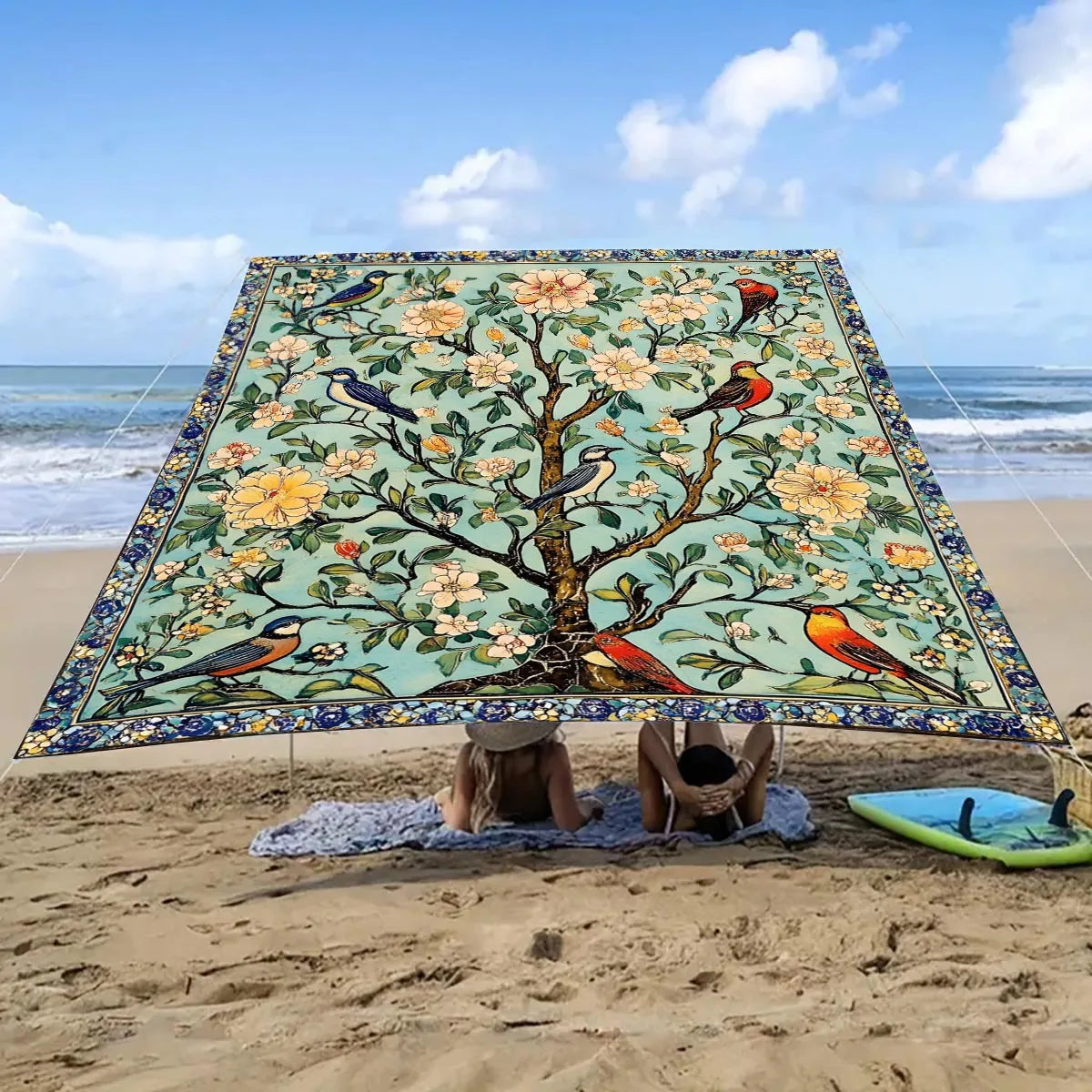 tapis sol multicolore fleurs modernes pop art ruban fixation 150x150cm 185x185cm 240x185cm