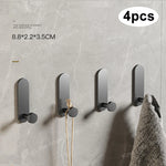 crochets adhésifs murals modernes aluminium noir blanc gris suspendus serviettes clés kitchen