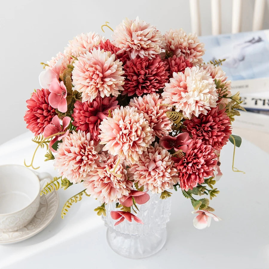 bouquets fleurs artificielles gerbera bouquet orange rose rouge blanc bleu gris intérieur décoration maison