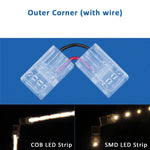 connecteurs led transparents clips rubans flexibles 5v 12v certifiés rohs ul