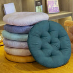 coussin rond doux uni imperméable anti décubitus coton polyester bleu gris rose camel verte