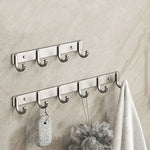 porte serviettes moderne crochets gris métallique fixations vis texture lisse porte accessoires
