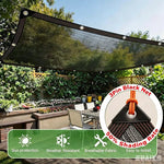 filet protection solaire maille noire jardin terrasse pergola clips fixation