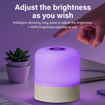 lampe table rechargeable led dimmable blanc gris moderne chambre veilleuse atmosphère rectangle ab