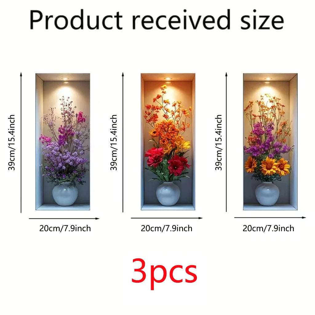 décoration murale moderne bouquet fleurs artificielles vase blanc salon chambre coucher