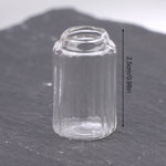 miniatures bouteilles verre transparent texturé vintage bouchons liège couvercle verre