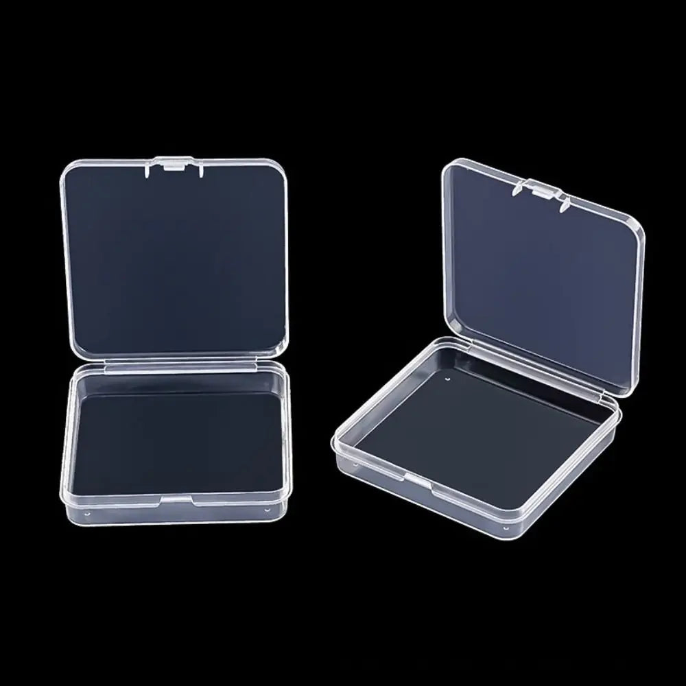 boîte rangement transparente moderne clips fermeture durable plastique carré diverse utilisation respectueuse environnement