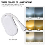 lampe lecture flexible rechargeable led blanc noir moderne clips contrôle veille usb