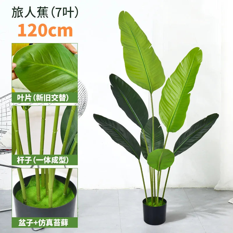plantes artificielles feuilles palmier vertes modernes décoration extérieure pot grande taille