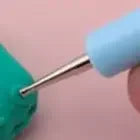 outils nail art brosse peinture bleu marron pointues modernes sculpteur argile poterie bricolage