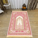 tapis vert doré rose artisanal pliable lavable extérieur plage pique nique prière usage multiple