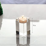 bougeoirs transparents modernes adhésifs bougie décoration mariage fête casa 5x5cm