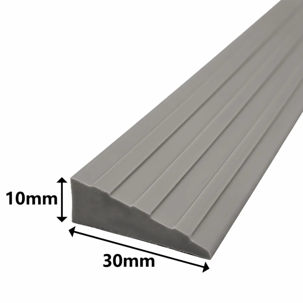 tapis seuil noir rayures moderne adhésif pvc imperméable maison entrée
