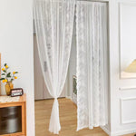 rideau blanc dentelle transparent classique dorés salon chambre 140x100cm 140x160cm