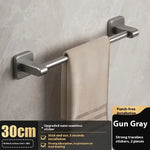 porte serviettes mural gris métallisé moderne fixé autocollant lisse réutilisable ab