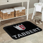tapis bain antidérapant adhésif moderne noir gris rouge blanc motifs fleurs ours