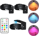 lampe led rechargeable noire télécommande aimant adhésif rond brillant moderne 60249lm