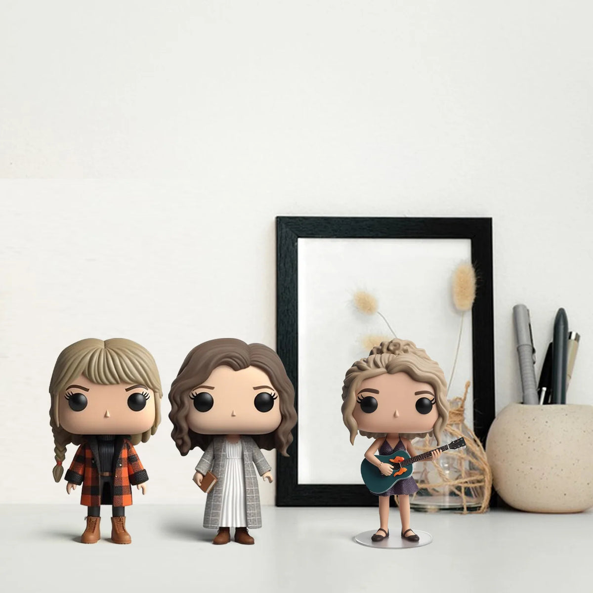 figurines pop art résine chanteurs dessin animé microphone guitare décoration chambre maison cadeaux artisanaux