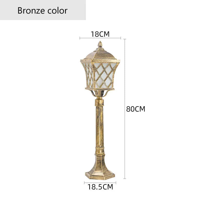 lampe sol extérieure ip65 noir bronze led 2492000lm grille ajourée classique vintage aluminium