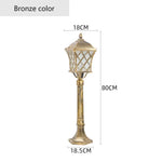 lampe sol extérieure ip65 noir bronze led 2492000lm grille ajourée classique vintage aluminium
