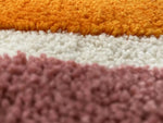 tapis bain antidérapant polyester fleuri orange rouge moderne intérieur campement doux pelucheux