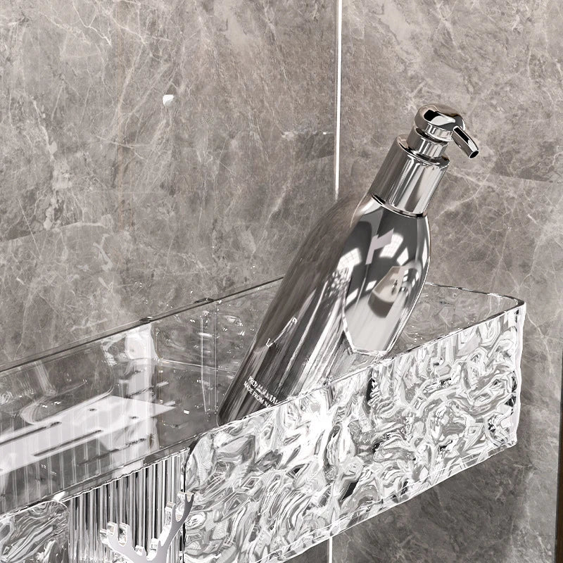 organisateur salle bain étagère murale transparent moderne luxe diffuseur huiles essentielles pots crème flacons