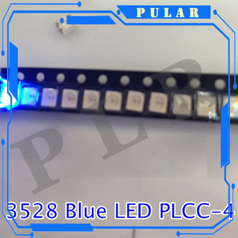 diodes led blanc bleu orange plcc 3528 très brillantes adhésives éclairage
