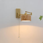 lampe murale or bois moderne interrupteur prise led minimaliste fixée vis