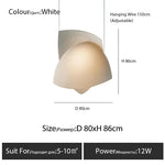 lampe suspendue moderne blanc rayures horizontales opacité cordon interrupteur 2000 82000 lumens