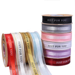 ruban décoratif rouge bleu clair rose violet noir doré rayures just for you satiné