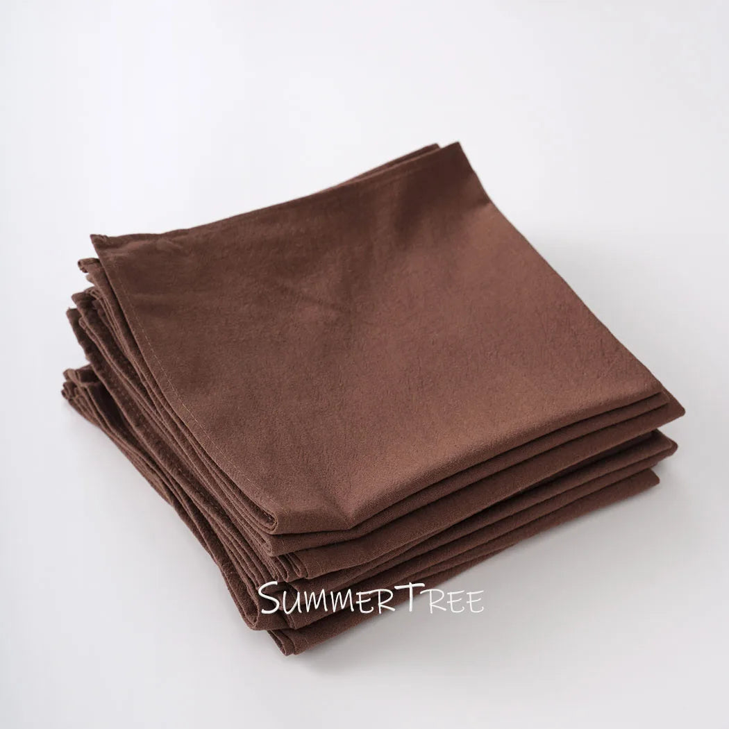 serviettes coton beige clair classiques 40x40cm réutilisables maison mariage party